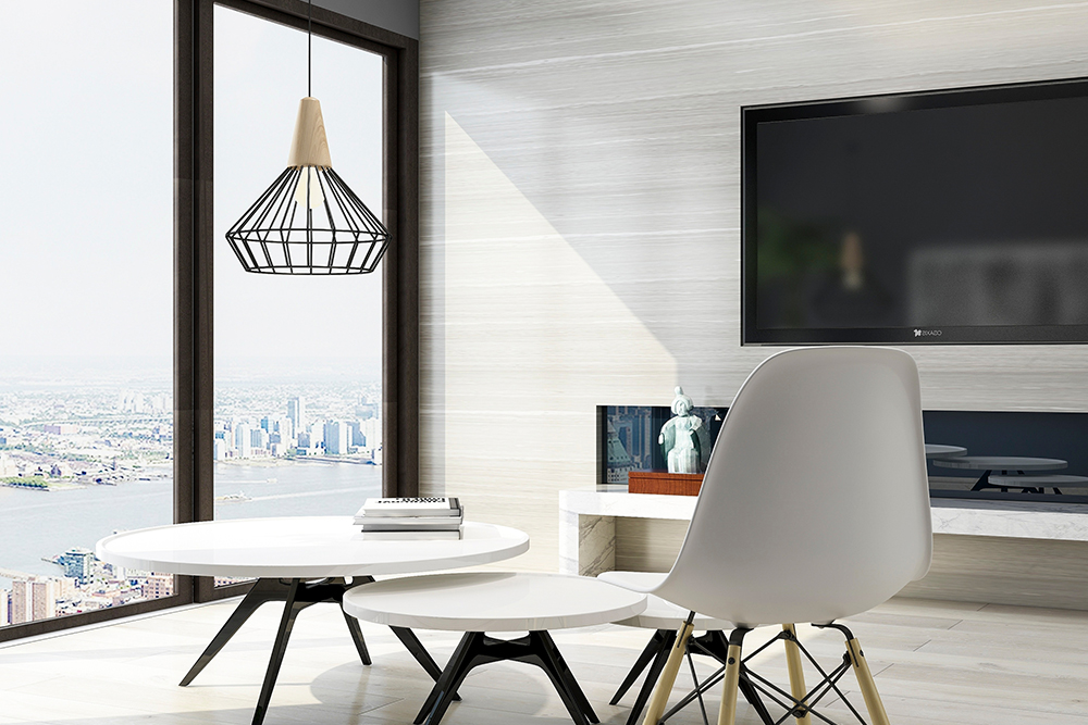 窓から風景が見える部屋